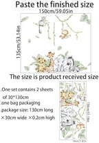 59.05x53.14 Inch Woodland Animals Wall Decals Forest Animal Wall Decal Elephant - Image 6