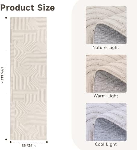 Pauwer 3x12 Area Rugs for Living Room, Modern Non Slip Washable Rug - Image 2