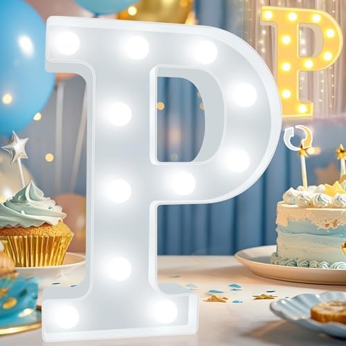 Pooqla LED Marquee Letter Lights, Warm White and Cool White Decorative Lighted by Pooqla