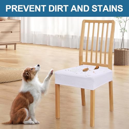 Smiry Waterproof Seat Covers for Dining Room Chairs - Image 6
