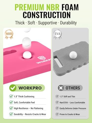 WORKPRO Extra Thick Kneeling Pad, Soft NBR Foam Cushioning - Image 4