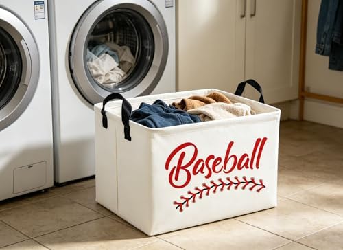 Rectangular Baskets Easter Gift Basket Empty Storage Bin Organizer Box Baseball - Image 4