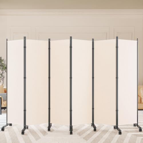 SUNALLY Room Divider Privacy Screens, 6 Panels Dividers by SUNALLY