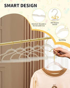 50pcs Slim Clear Toddler Hangers - Image 4