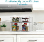 Vtopmart Clear Stackable Storage Drawers, 4 Pack Kitchen Cabinet Set - Image 6