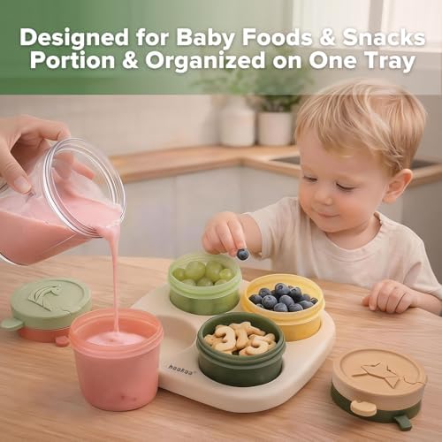 Haakaa Silicone Baby Food Containers, 4oz/120ml Baby Food Jars - Image 2