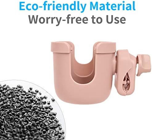 Suranew Cup Holder with Phone for Walker Wheelchair Stroller Pink - Image 4