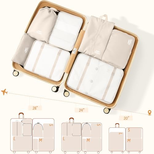 8 Set Packing Cubes for Travel Suitcase Organizer Bags Luggage Packing Cubes - Image 4