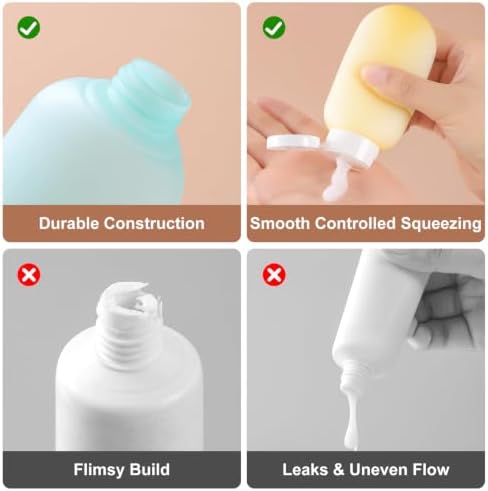 Anntrue Travel Bottles for Toiletries 4 Pack, TSA Approved 2 oz Travel Size - Image 6
