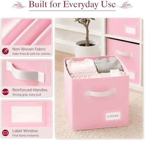 Storage Cubes 10 Pack, 11 Inch Fabric Storage Bins Organizer - Image 3