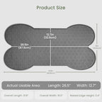 PWTAA Dog Food Mat Anti-Slip Silicone Dog Bowl Mat Thicker Pet Placemat - Image 2