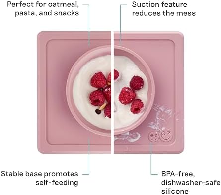 ezpz Mini Bowl - 12 Months+ - 100% Silicone Suction Placemat + Bowl - Image 2
