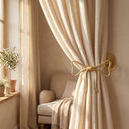 Kathfly 4 Pcs Bow Curtain Holdbacks Gold Metal Curtain Tiebacks Wall Mounted - Image 7