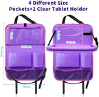 Car Backseat Organizer with Tray, Seat Back Table Holder with 6 Storage Pockets - Image 6