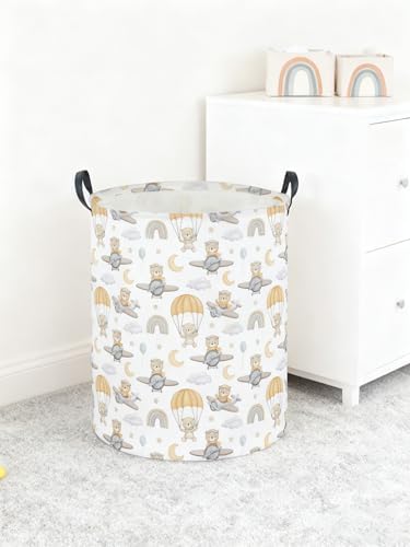 Kids Laundry Hamper, Animal Laundry Basket Collapsible Bear Storage Baskets - Image 7