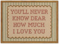 Framed You'll Never Know Dear How Much I Love You Wall Art, Vintage Nursery by Unknown