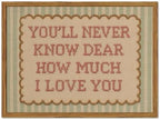 Framed You'll Never Know Dear How Much I Love You Wall Art, Vintage Nursery by Unknown