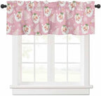 Pink Christmas Valance Curtains by VandarllinHomeKitchenDecor