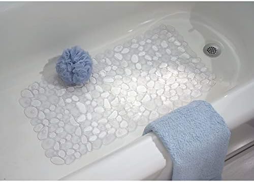 iDesign Pebblz Suction Non-Slip Bath Mat, 13.75" x 26.5" - Image 2
