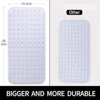 Non Slip Bathtub Shower Mat, Extra Long Bath Mat - Image 4