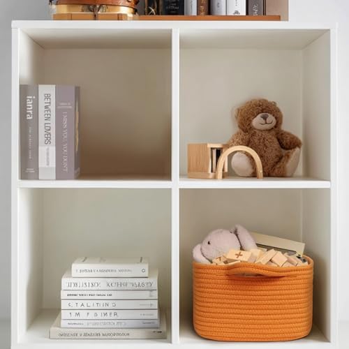 Cute Orange Woven Basket, Empty Gift Basket - Image 5