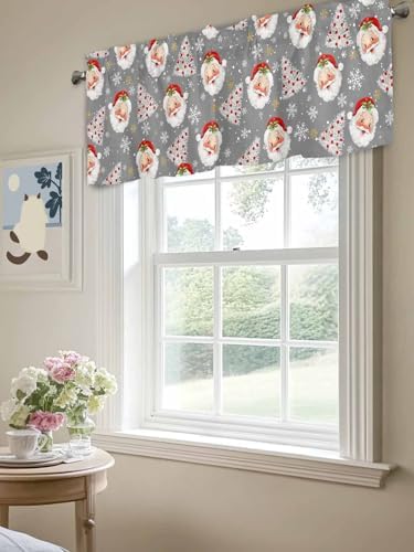Grey Christmas Valance Curtains - Image 5