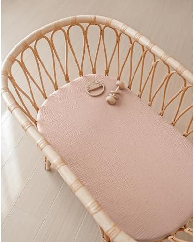 Konssy 2 Pack Muslin Bassinet Sheets - Image 5