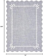 GarveeHome Scalloped Bow Rug 6x9 Washable Grey Rugs - Image 2