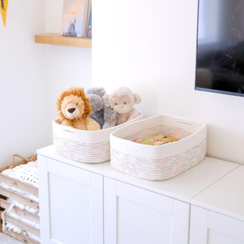 Woven Rope Baskets for Organizing, 3 Pack, 15.5 x 11 x 5.5" Storage Bins - Image 3