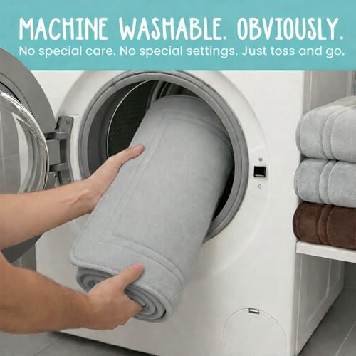 ITSOFT Memory Foam Bath Mat 59x23, Non Slip, Machine Washable, Quick Dry & - Image 5