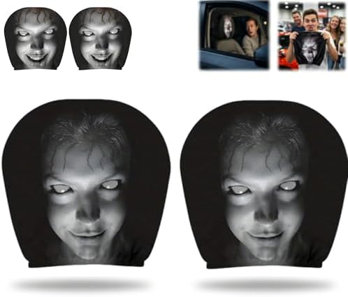 2 Pack Scary Headrest Covers for Cars, Upgraded Snug Fit Car Headrest Cover by Unknown
