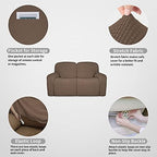 Easy-Going 100% Dual Waterproof Recliner Loveseat Cover, 6-Pieces Stretch - Image 5