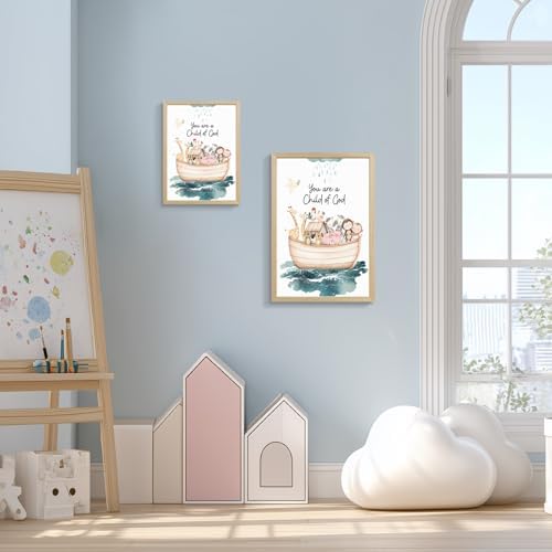 Clicyre Noahs Ark Nursery Wall Decor, Christian Baby Room Wall Art 16x24 In - Image 4