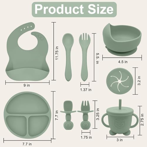 Silicone Baby Feeding Set | Baby Led Weaning Supplies Includes Suction Bowls - Image 6