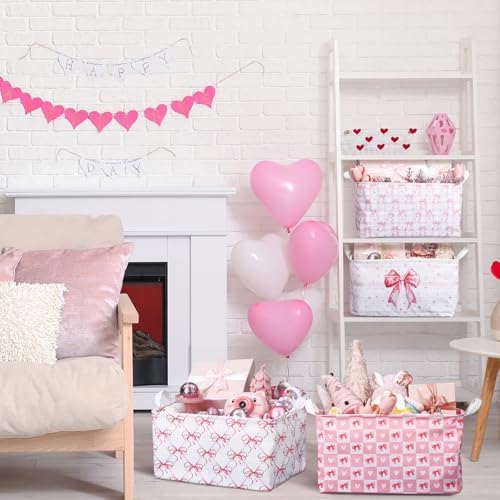4pcs Christmas Storage Basket Fabric Laundry Baskets - Image 6