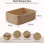 3 Pack Small Baskets for Organizing, Woven Storage Baskets for Shelves - Image 2