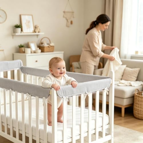 Rail Cover - Breathable Cotton Teething Guard - Image 2