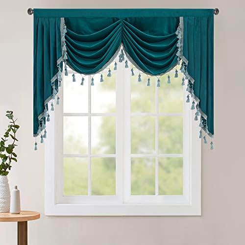StangH Elegant Velvet Waterfall Valances Curtain W59 inches, 1 Panel by StangH
