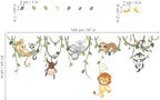 decalmile Jungle Animals Climbing Tree Lion Monkey Wall Decals Stickers - Image 4