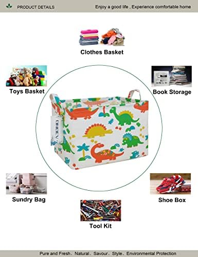 Rectangular Dinosaur Laundry Storage Bin - Image 3