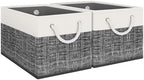 Fab totes Storage Bins 2-Pack, Foldable Storage Baskets by Fabtotes