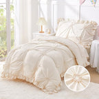 Princess Toddler Bedding Set for Girls, 4 Piece Ruffles Jacquard Embroidery - Image 2
