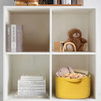 Cute Yellow Gift Basket, Woven Baskets - Image 7
