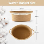 Happyiren Brown Woven Cotton Rope Storage Basket - Image 2