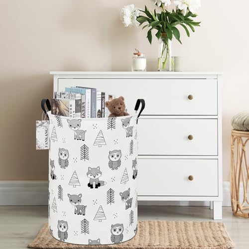 Storage Bin Foldable Nursery Organizer Basket Owl Animal - Image 5