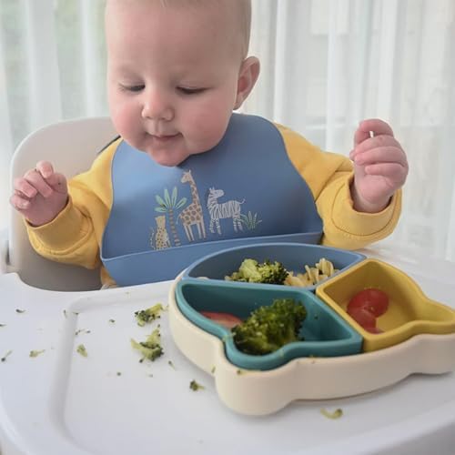 Baby Silicone Bibs 2 Sets Baby Bibs - Image 5