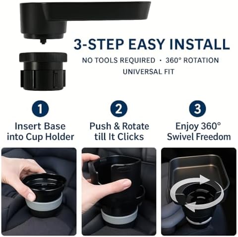 Car Seat Tray, Adjustable Base and Silicone-Supported Anti-Shake Cup Holder - Image 4