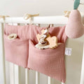 Cotton Baby Bedside Hanging Storage Bag, 2 Pockets Organizer by YeeMan