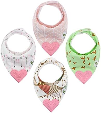 Baby Girl Bandana Teething Bibs by PickleOlive