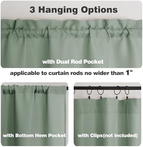 Chyhomenyc Sage Green Short Curtain Valance - Image 5